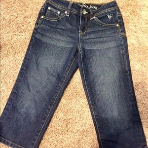 Girls Justice Blue jean capris size 8R